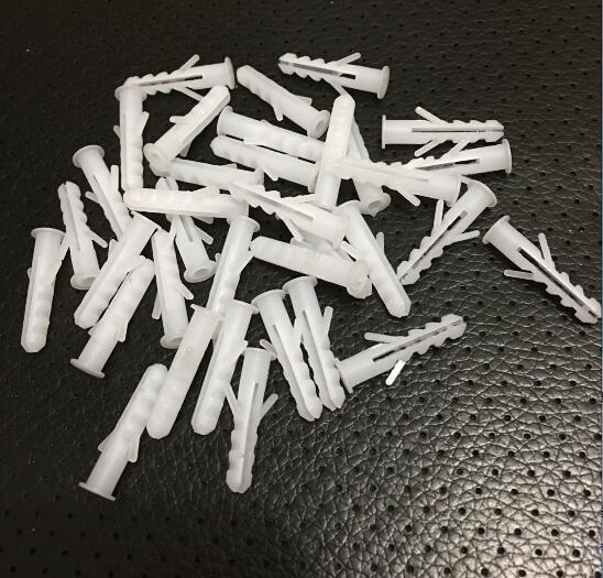 Tubo de expansión de plástico antideslizante, tornillos de expansión de plástico, anclaje de bulto de nailon, tapón de goma, 5mm/6mm, 1000 Uds.