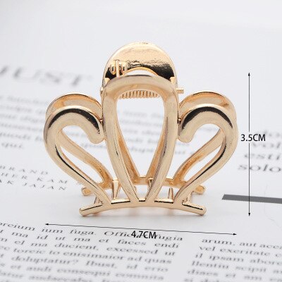 1Pcs smal Simple Wild Geometric Hair Claw For Women Girls Clamps Hair Crab Metal Hair Clip Claw Accessories Headwear: Fluorescent Yellow