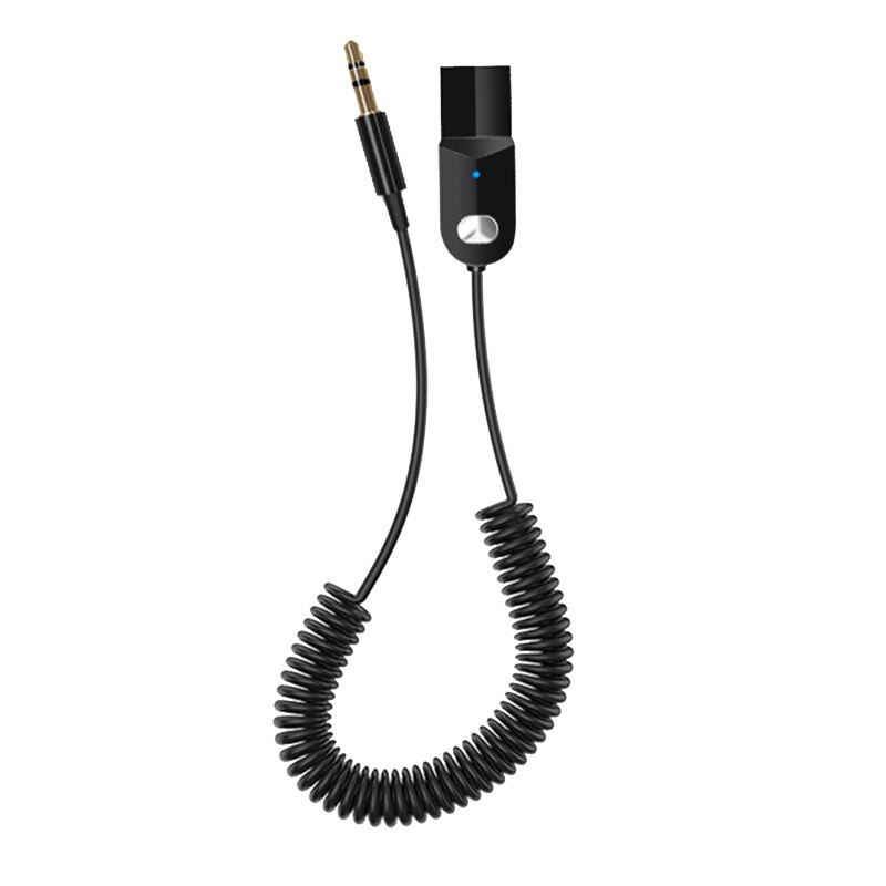 Bluetooth sändare trådlös bluetooth mottagare 5.0 bil aux 3.5mm bluetooth adapter o kabel för högtalar hörlurar