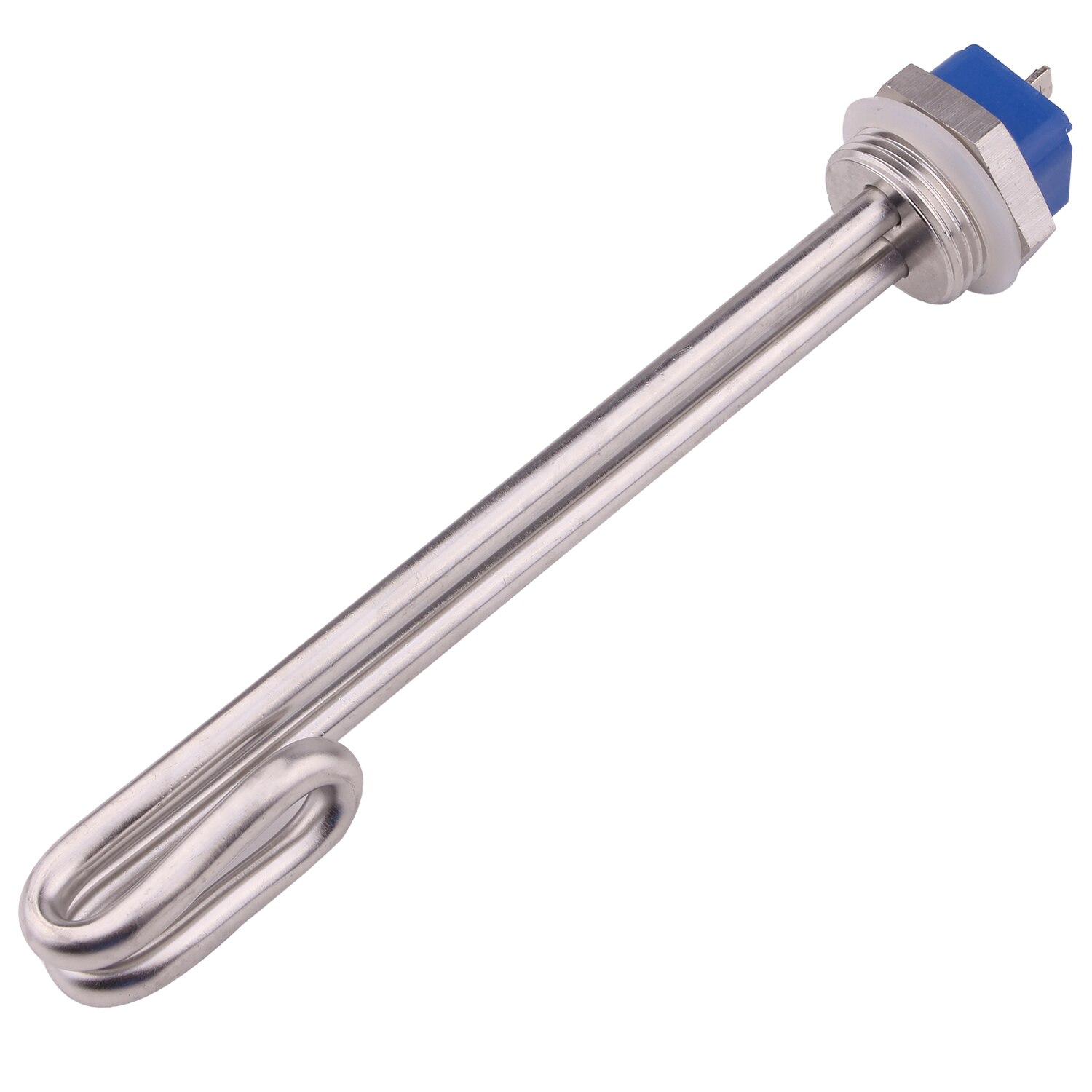 AIICIOO 1"BSP Thread Immersion Heater SUS304 Water Heating Element for homebrew DN25 32mm 220v 1KW/2KW/3KW Tube Heater: 1kw / No locknut