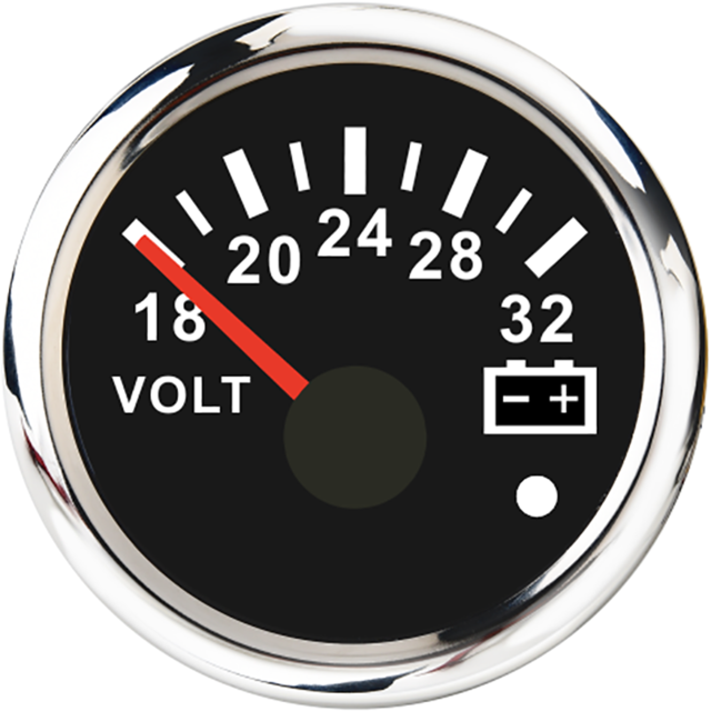 Punkt alarmowy licznik samochodowy miernik pojazdu 12V samochód 52mm termometr do wody prasa do oleju wskaźnik ciśnienia paliwa Volt dla Motorcycle Boat: Volt 18-32V BS