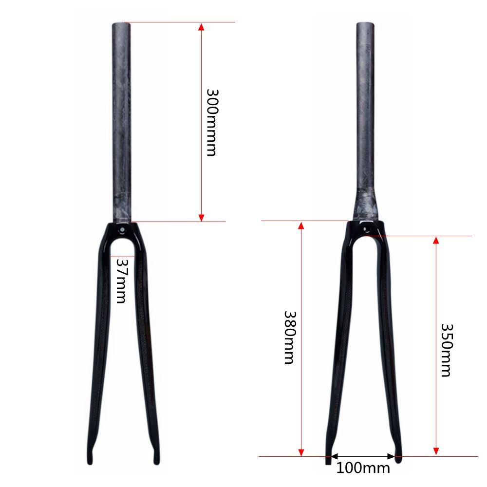 Bikes Road Fork 700C Straight 1-1/8 (28.6mm) Super light High Strength 3K Carbon Fiber Bicycle Front Fork