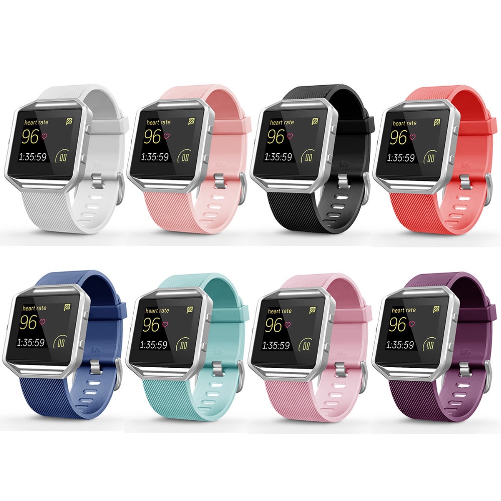 Bracelet en Silicone pour fitbit blaze bracelet de remplacement bracelet bracelet ceinture de poignet Correa smartwatch bracelet de montre en caoutchouc + boucle en métal