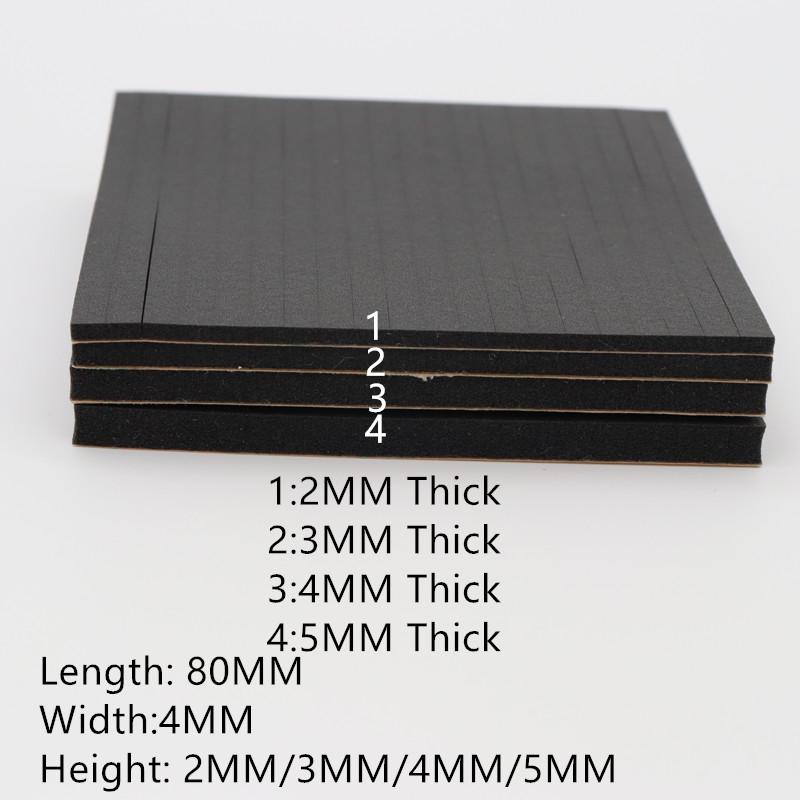 20 PCS 2MM 3MM 4MM 5MM Thick Mechanical Keyboard Gasket Leaf Spring Universal Foam Strip Keyboard Gasket High Elastic PORON Foam