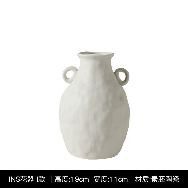 Vase dekoration hjem nordisk keramik vase hjem kunst blomsterarrangement tørret blomster dekoration lille vase dekoration: 02