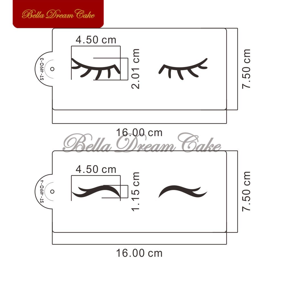 4 sztuk/zestaw jednorożec oczy uszy ciasto wzornik zwierzęta szablony dekoracja na przyjęcie ślubne szablon ozdoby robić dekorowania tortu narzędzie