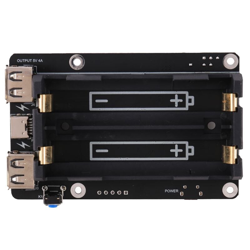 18650 Ups Met Rtc & Coulombmeter Pro Extended Twee Usb-poort Voeding Apparaat Voor Raspberry Pi 4 B / 3B + / 3B
