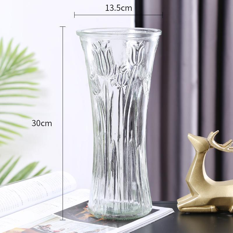 Vase Extra Large en verre, bambou, Rose, lys, décoration pour la maison, Arrangement de fleurs, pour le salon: I