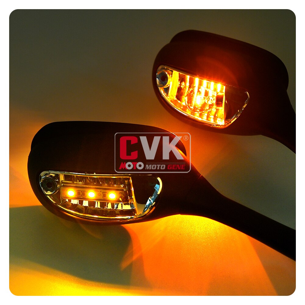 CVK RearView Mirror LED Light For Suzuki GSXR600 GSXR750 GSXR1000 K5 K6 K7 K8 2005 2006 2007 Rear View Mirrors