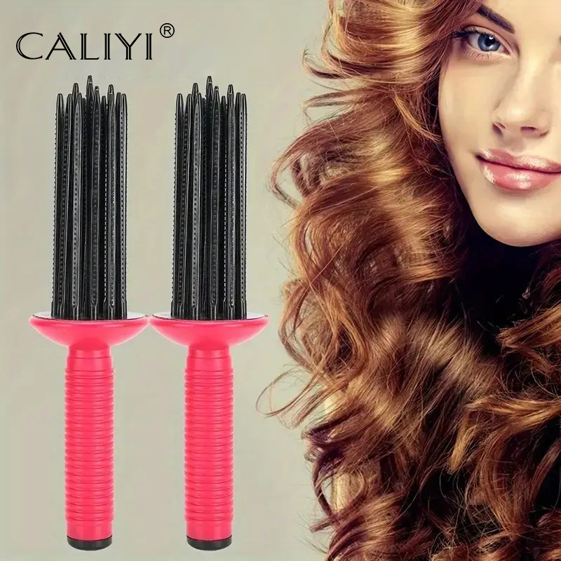 Peigne en rouleau de friser moelleux pour bigoudi, avec antidérapante, outils de coiffure professionnels pour boucles volumineuses, 1/2 pièces