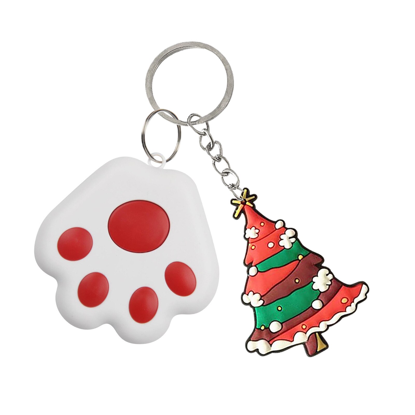 Schlüsselanhänger-tracker mit weihnachtsmann-motiv, intelligentes anti-verlust-gerät, bluetooth-locator, schlüsselfinder für kinder, haustiere, taschen, geldbörsen und mehr: Rot 