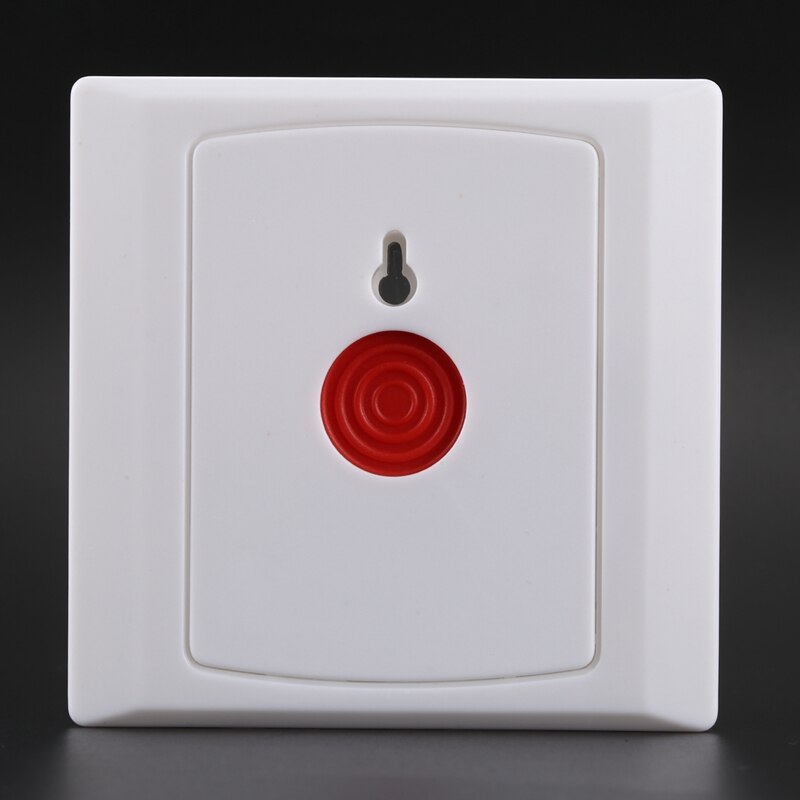 Bouton panique d'urgence de bureau familial carré blanc