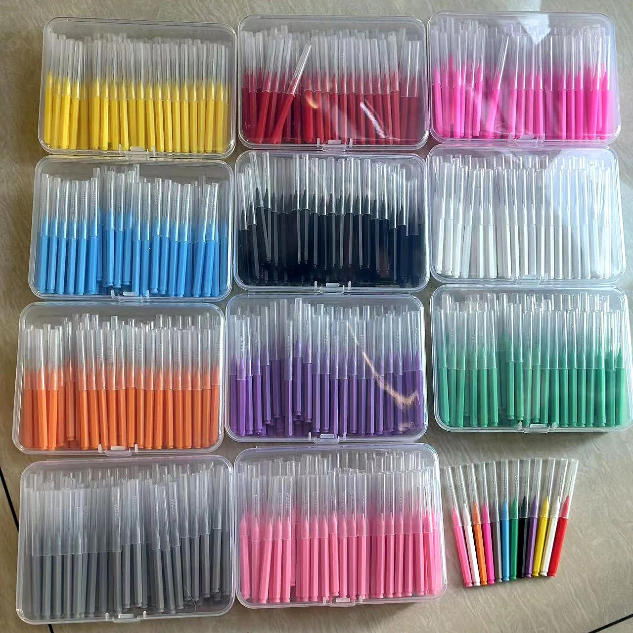 100/200 Stuks Doos Rager 0.6-1.5Mm Reiniging Tussen Tanden Mondverzorging Orthodontische I Vorm Tandzijde I-type push pull