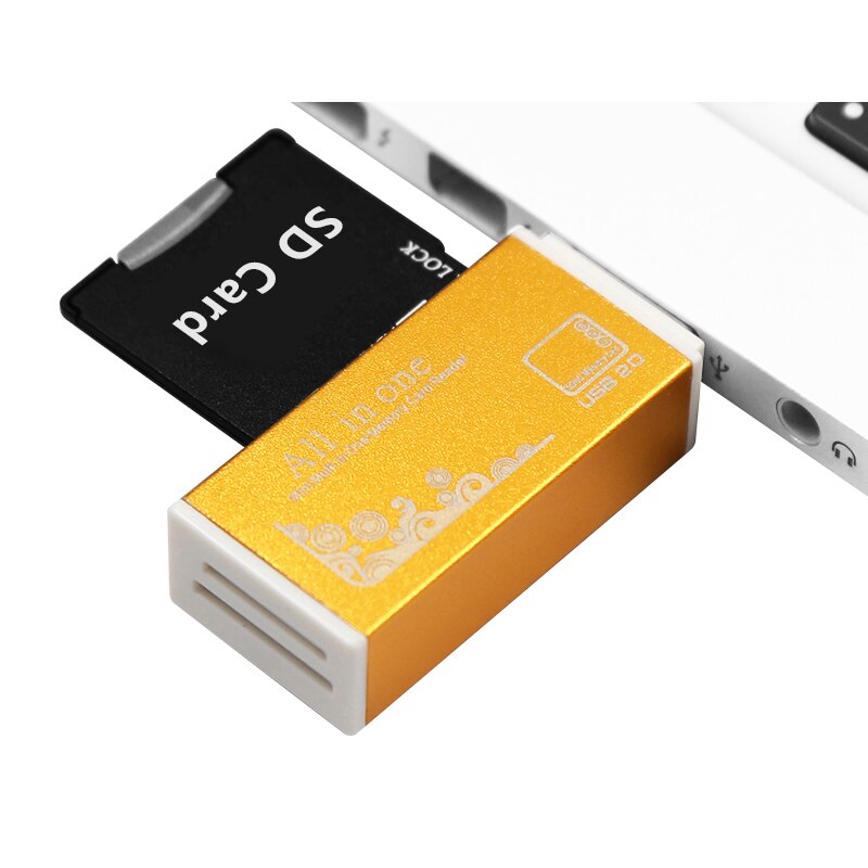 Usb 2.0 all  in 1 multi-geheugenkaartlezeradapter voor micro sd sdhc tf  m2 mmc 1 pc