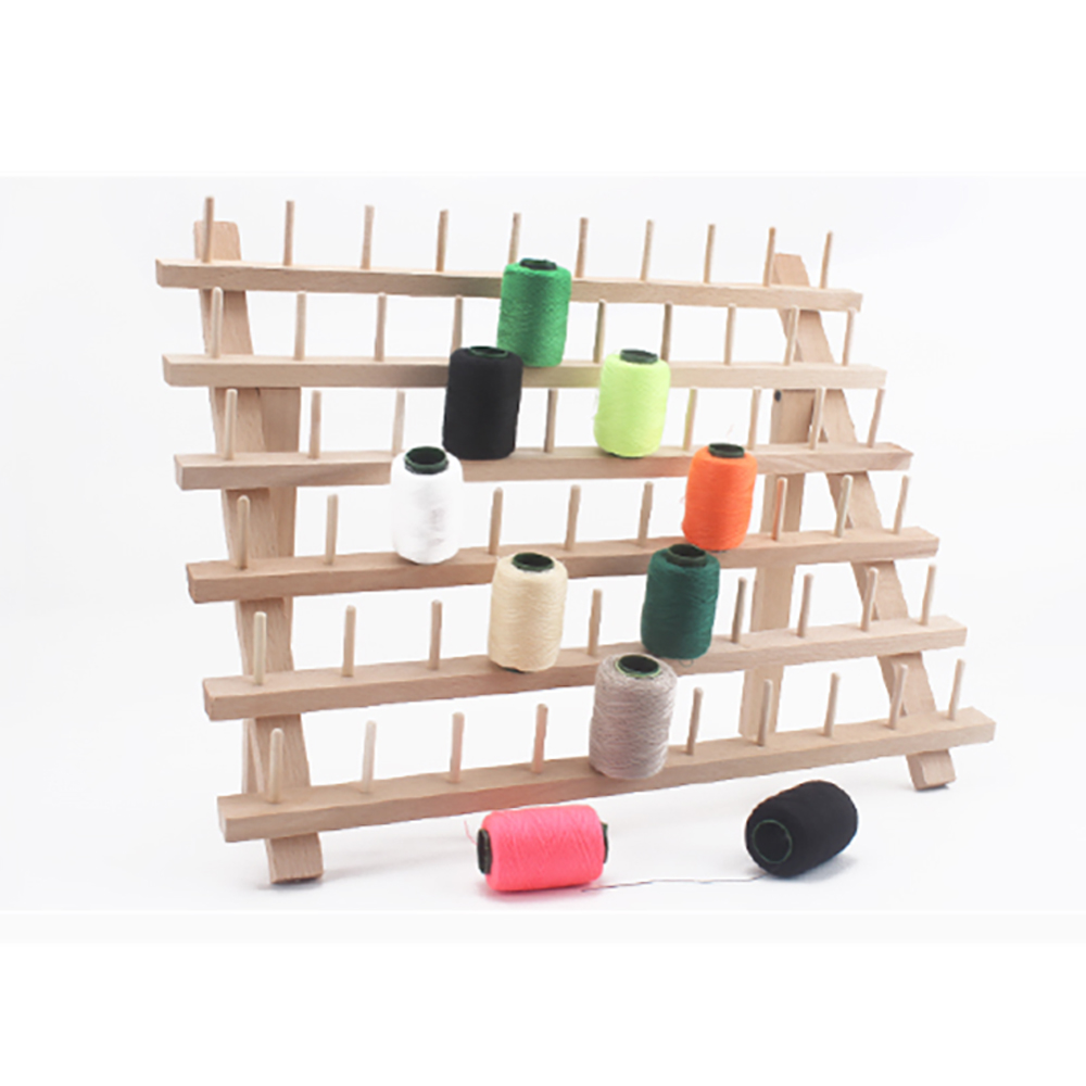 60 Axis Wood Thread Rack Spool Sewing Organizer Wo... – Grandado