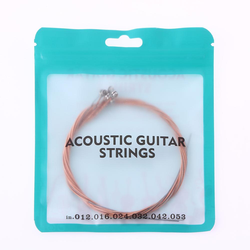 6 stk guitarstrenge ståltrådsmateriale akustisk antirustbelægning praksis guitarstrenge folkeguitartilbehør