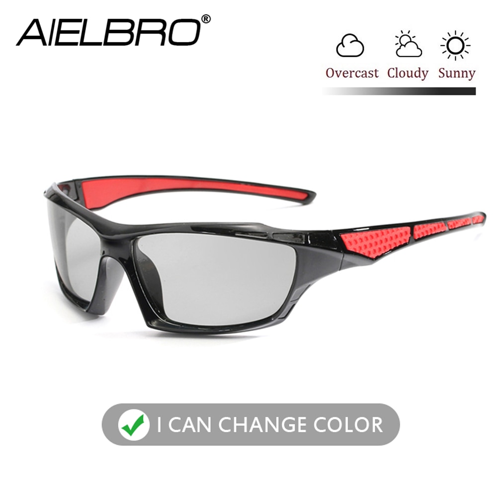 Gafas de sol fotocromáticas para hombre, lentes de ciclismo, camaleón, polarizadas