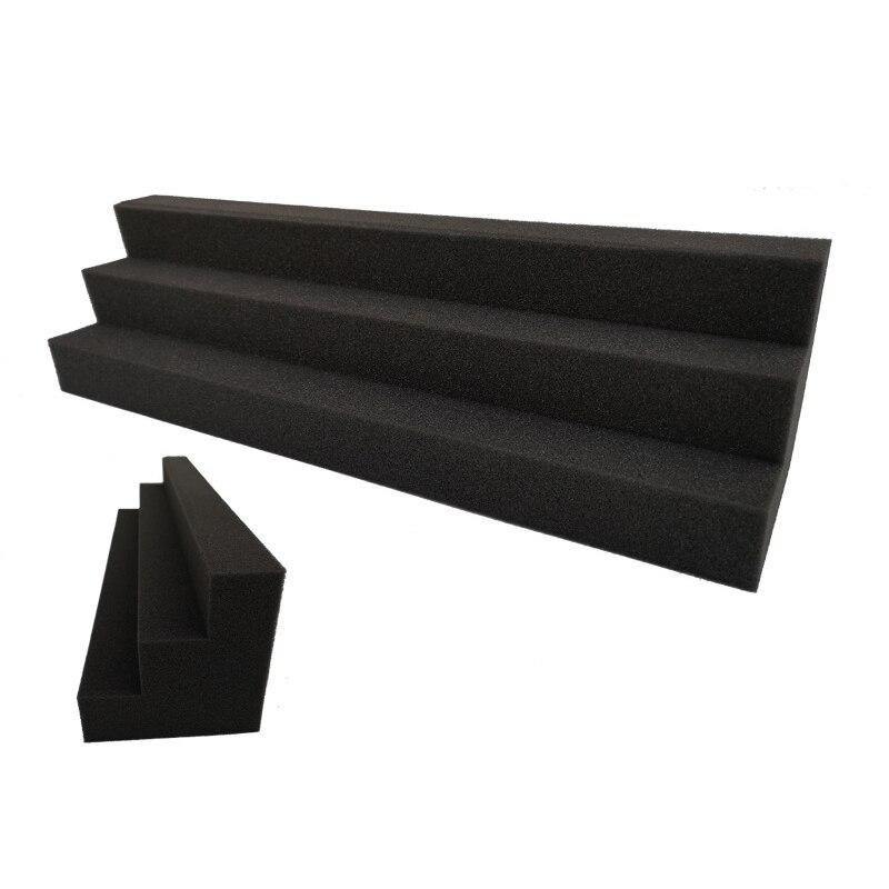 6 pack 12 x 12 x 48 cm pelare basfälla kil akustisk skum ljudabsorption o
