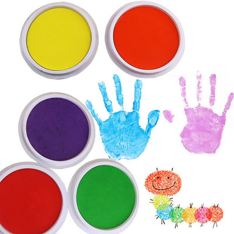 Baby Malerei Inkpad Zeichnung Spielzeug Kinder Lustige Graffiti Farbige DIY Finger Malerei Zeichnung Spielzeug Waschbar Handwerk Inkpad Briefmarken Spielzeug