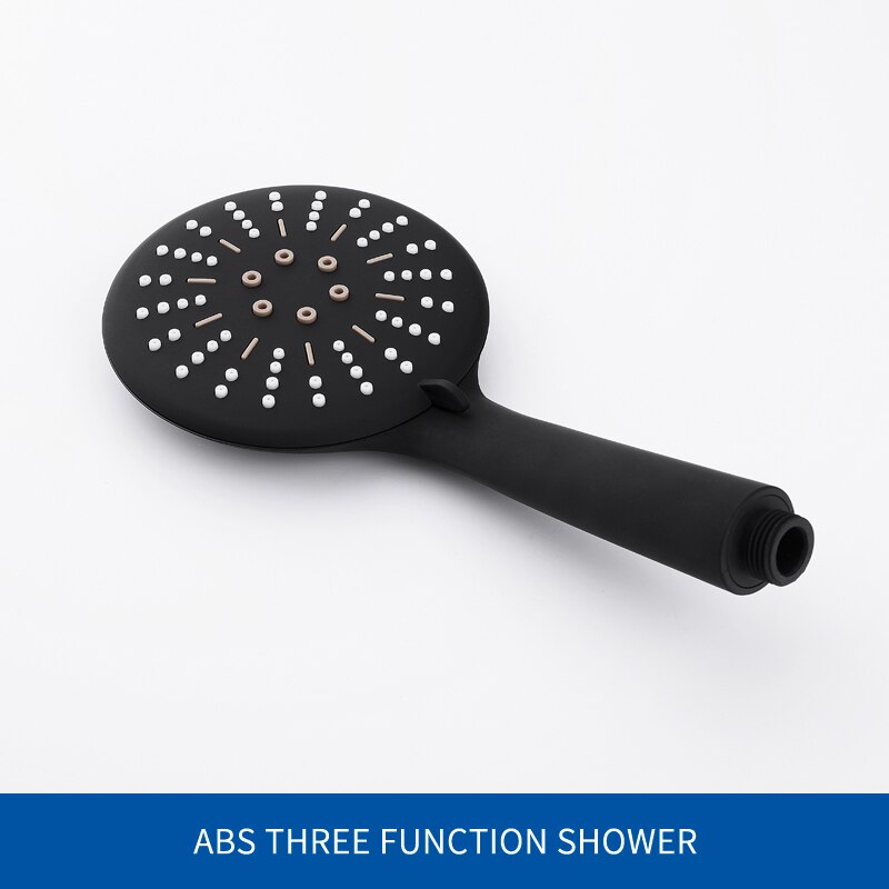 Adjustable 3 Function Black Shower Riser Slide Bar with Hand Held Shower & Hose Wall Mount Shower Sliding Bar Set: Shower Only