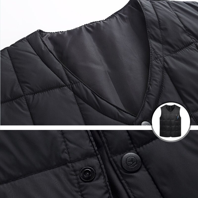 80%  witte eendendons vesten heren herfst winter warm mouwloos v-hals bodywarmer vest dikke slanke casual heren vest