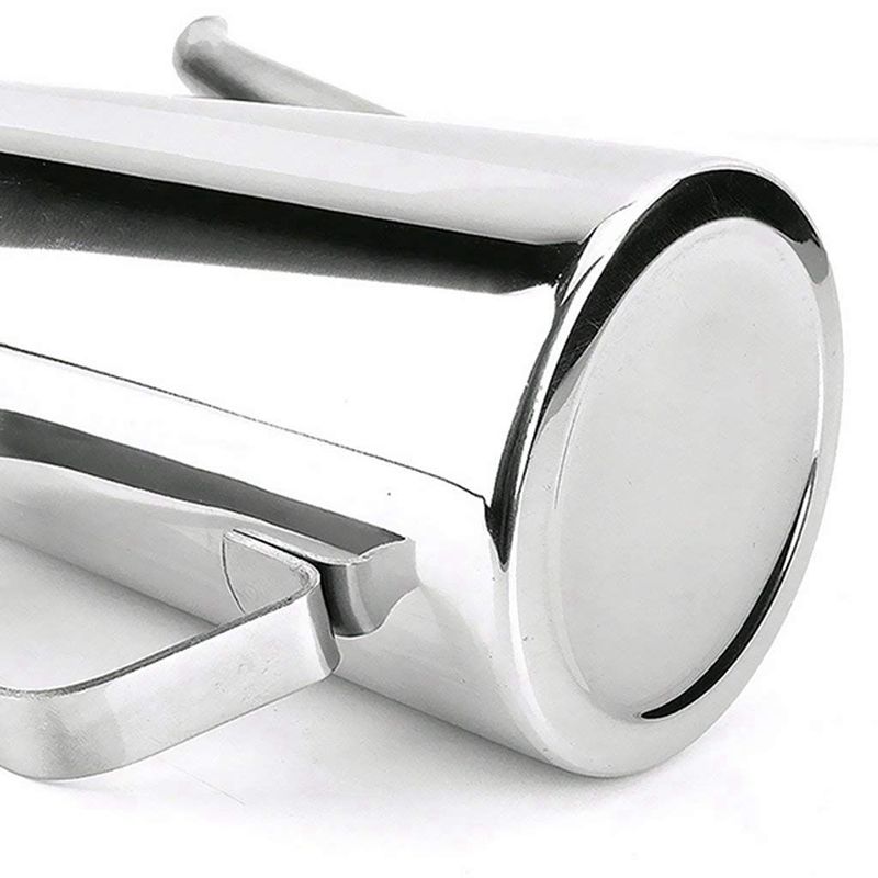 Pichet Carafe à eau inox avec couvercle pour boisson au lait café-bec court, 2L