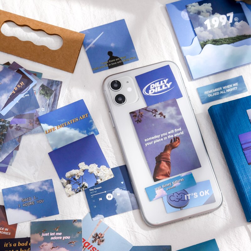 30 pcs/lot INS photo sky Flowers stickers DIY diary Journal decoration label aesthetic sticker album scrapbooking Notebook