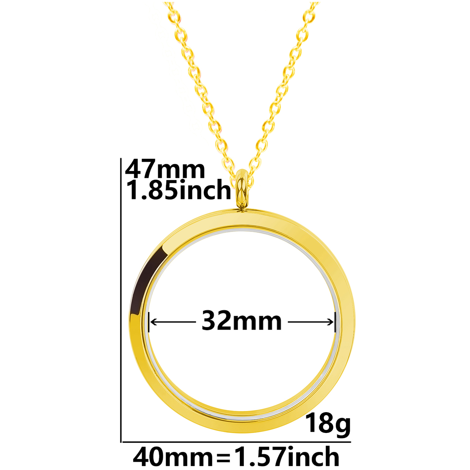 Screw Locket 100% Stainless Steel Necklaces For Women/Men Jewelry Floating Lockets Pendant Chain On The Neck Collar Hombre: RED-BROWN