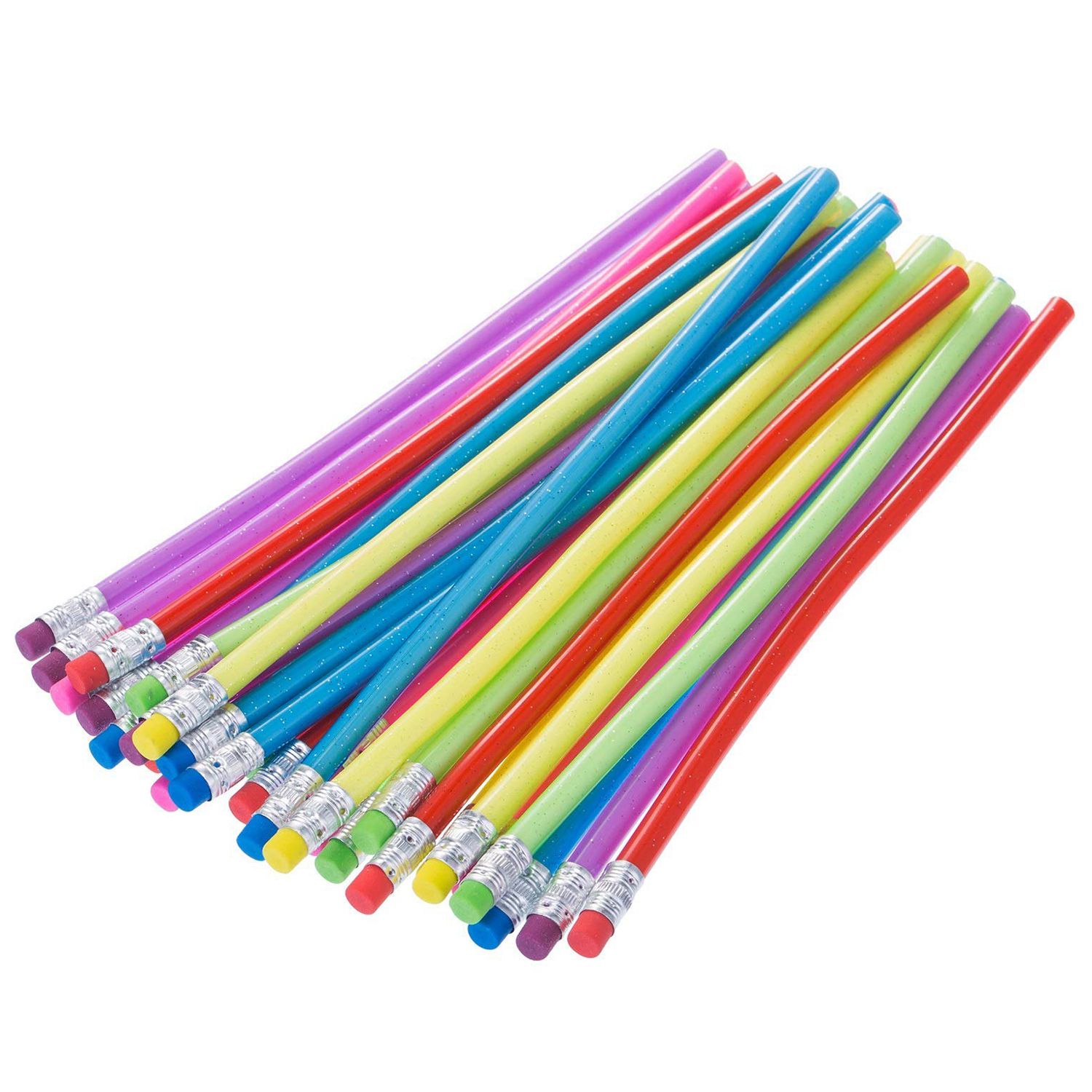 60 piezas lápiz Flexible Bendy Soft lápices con goma, Colorful-SCLL