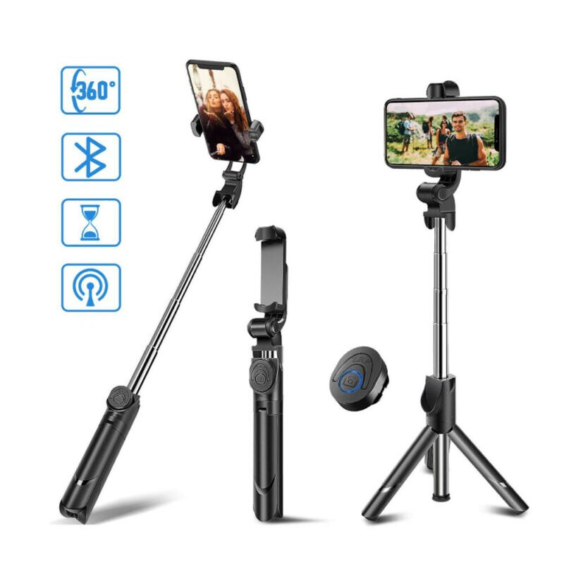 Brand 4 In1 Bluetooth Selfie Stok Statief Selfie Stick Met Draadloze Afstandsbediening En Statief