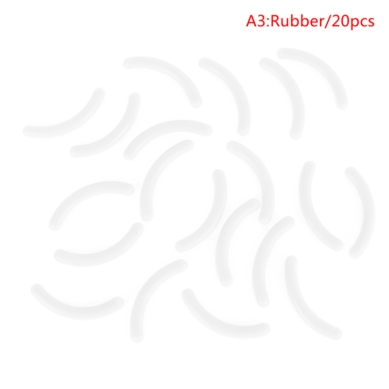 20 stuks damesmode navulling wimperkruller rubber elastische vervanging pad siliconen gel clip pads oogmake-up gereedschap: Rood