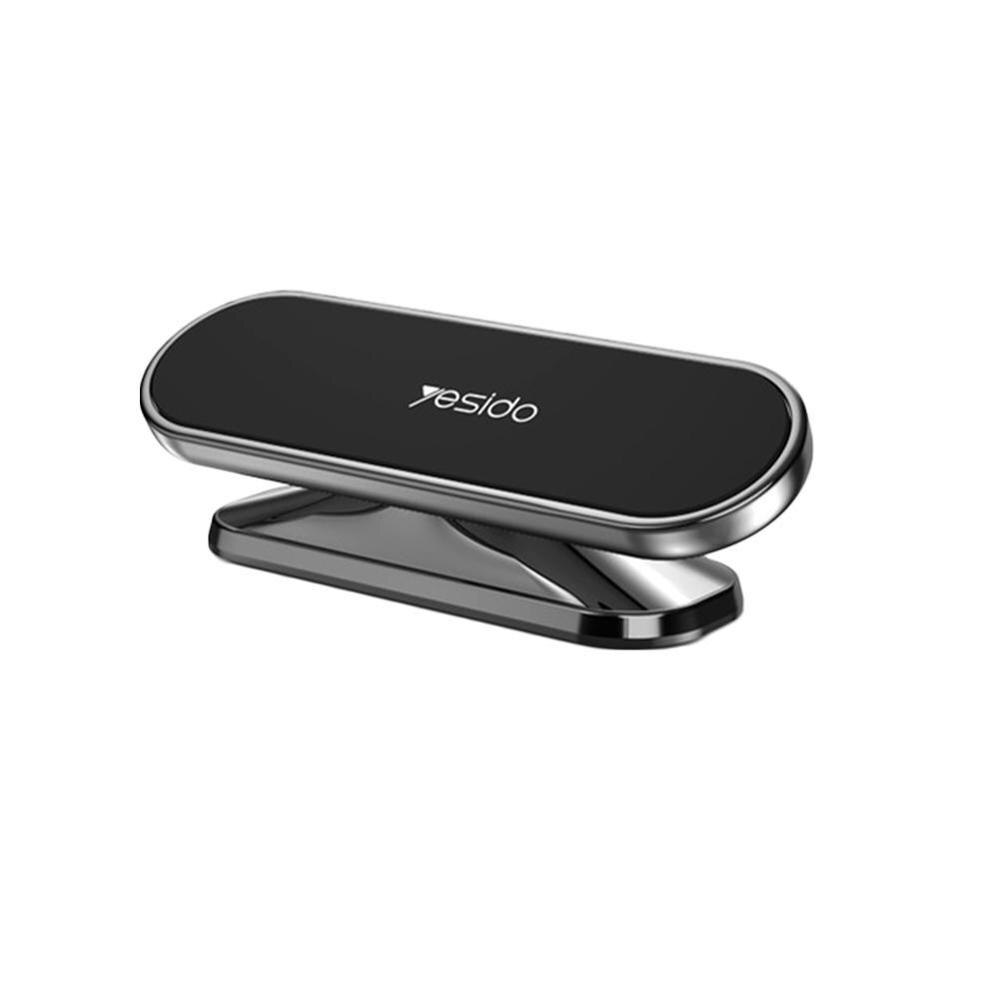 Yesido  c55 auto telefoonhouder standaard mini strip vorm houder / xiaomi magneet metalen gps voor iphone telefoon auto / samsung muurbevestiging  u9 w 1: Zwart grijs