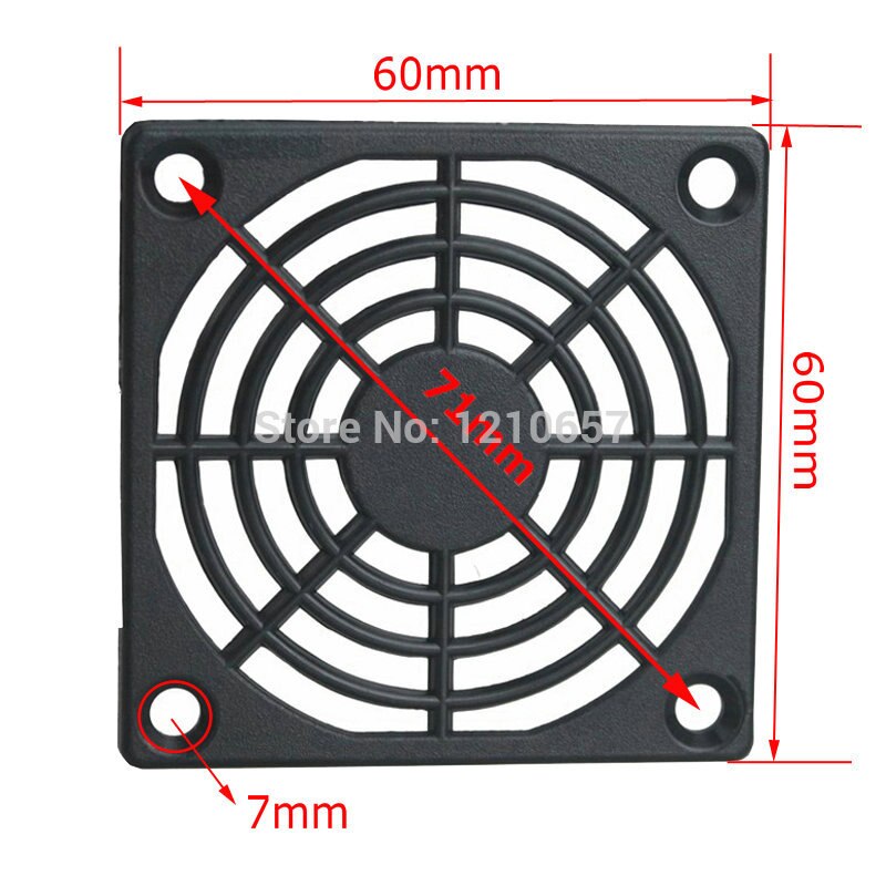 20 stuks Gdstime Computer Mesh 60mm Stofdicht Filter Beschermende Net voor 60x60mm 6cm Koelventilator