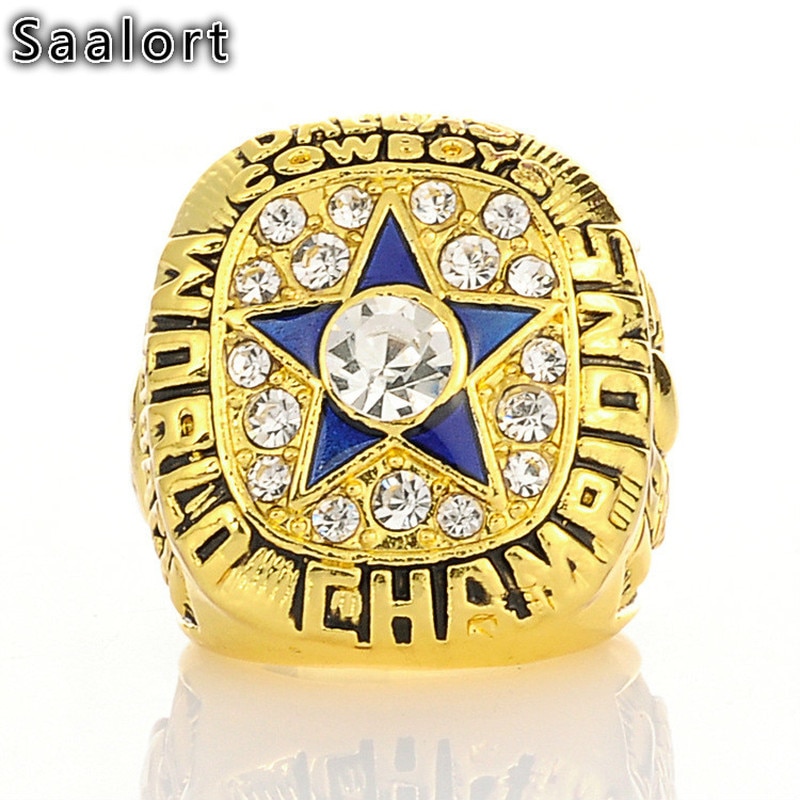 Voetbal Team Cowboys Legering Signet Ring Luxe Vinger Sieraden Voor Jongens Heren Sport Fans Ring
