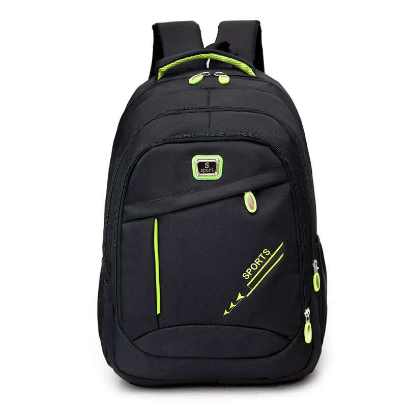 Mochila escolar multifuncional para hombre y mujer, morral de viaje para estudiantes,: Green