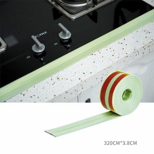 Waterproof Strip Sink Sticker Gap Fissure Sealant Happy Day Mildewproof Tape: Upgraded Acrylic Glue Green 3 8cm   3 2 M