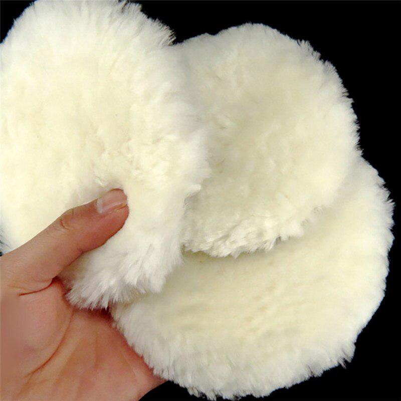 1Pcs Wool Buffing Pad Wax Polishing Buffer Car Polisher Pad Magic Sticker Waxing Polishing Pad Car Paint Care Polisher Pads