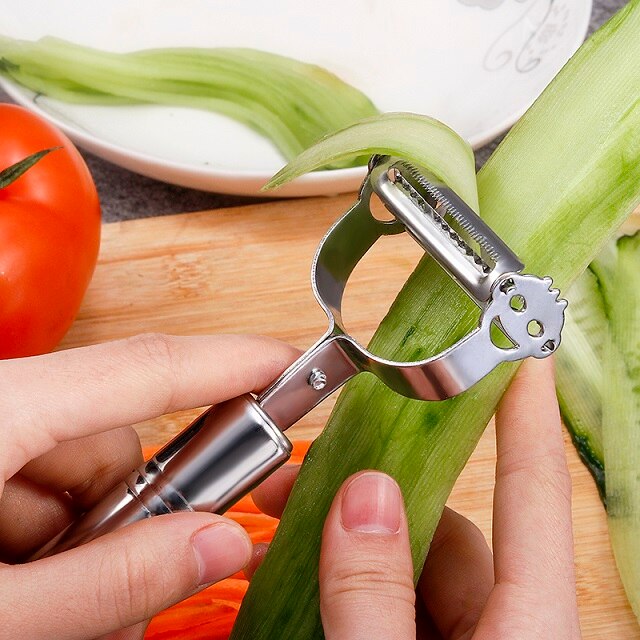 Rustfrit stål skrælemaskine multifunktionel kartoffel agurk gulerod rivejern grøntsag frugt shredder skiver cutter køkkenredskaber værktøj: Default Title