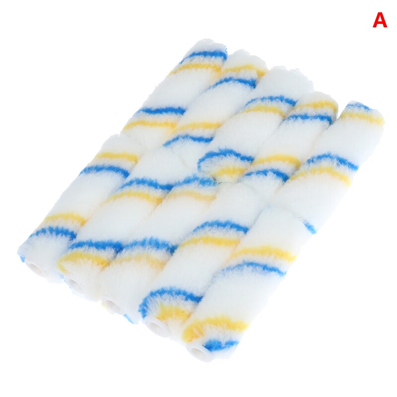 10pcs 4 inch Craft Paint Foam Rollers Decorative Corner Roller Brush Sponge Paint Roller Sleeves Decorating Painting Tool: A