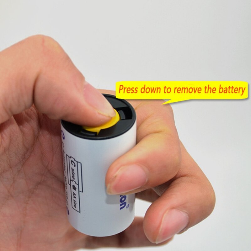 Powerlion C Größe Batterie Adapter, AA Bis C Größe Batterie Abstandshalter Konverter fallen Verwenden Mit AA Batterie Zellen-4 Pack