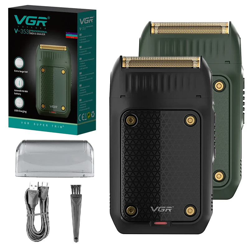 Originele Vgr Scheerapparaat Voor Mannen Professionele Elektrische Scheerapparaat Draagbare Baard Trimmer Oplaadbare Scheerapparaat V-353