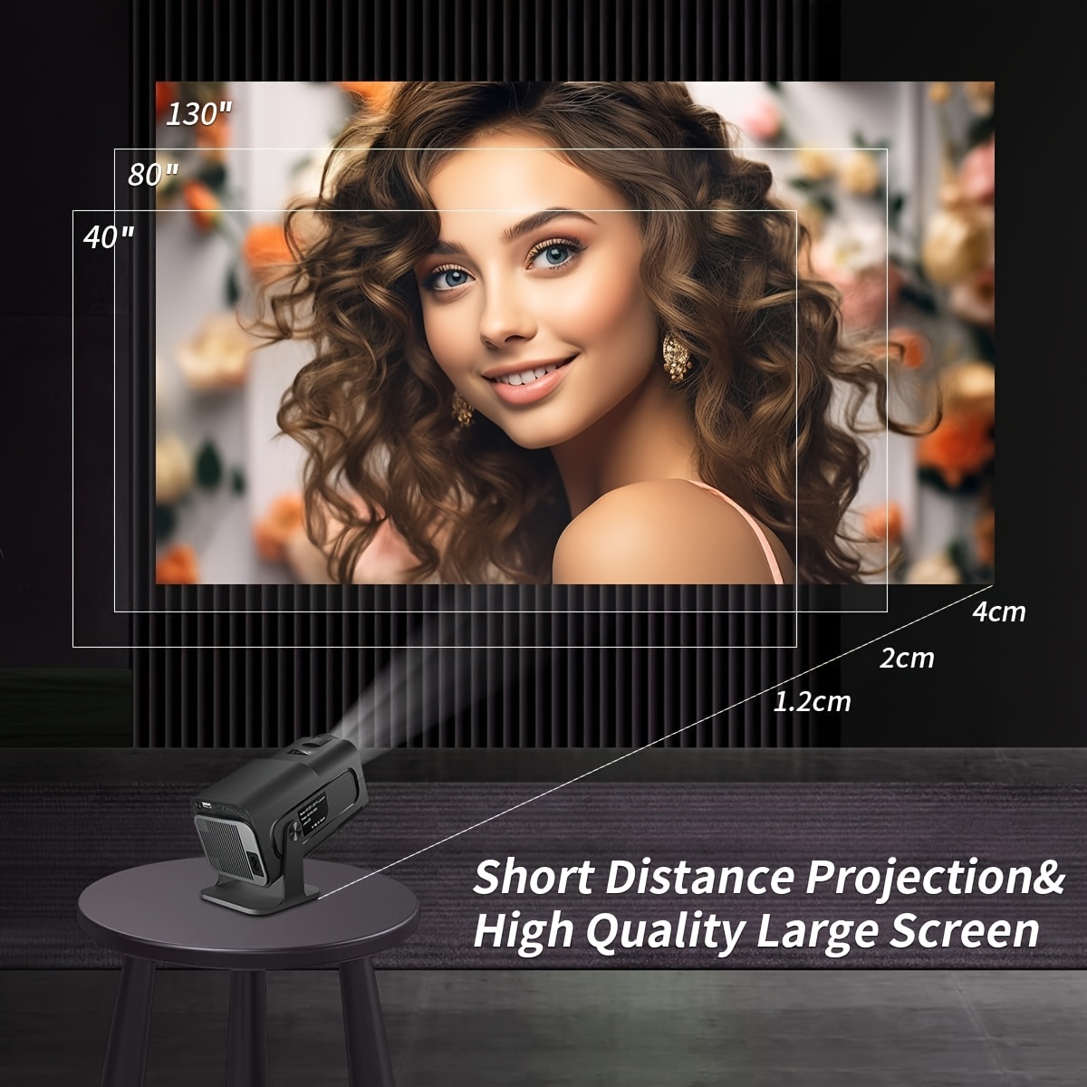 HY320mini Portable Mini Projector for Home Theater, Adjustable Screen That Rotates 180 Degrees -  hy300 Projector