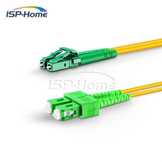 10m LC/APC-SC/APC Duplex 2,0mm Single Lwl-patchkabel, LC-SC Faser Kabel