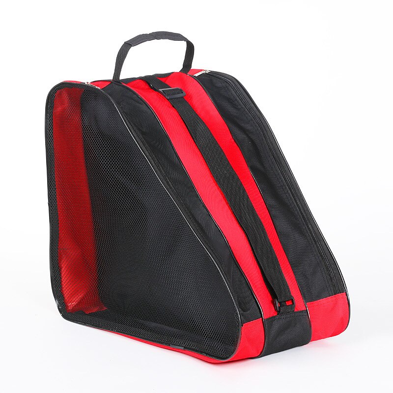 Professionele Ijs Ski Snowboots Zak Unisex Driehoek Vorm Roller Skate Tas Enkele Schouder Schaatsen Schoenen Opslag Rugzak: Red