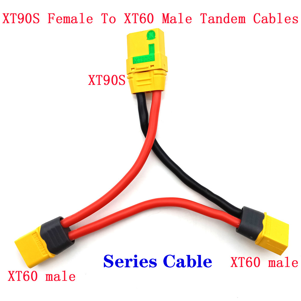 Battery Adapter Cable XT90 To XT60 Y-shaped Harness Connector XT60 series connection XT60 Tandem Cables Line Connectors