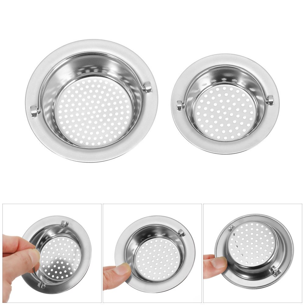 Rvs Spoelbak Zeef Food Haar Stopper Plug Filter Mand Water Wastafel Plug Badkamer Douche Keuken Accessoires Schoonmaken