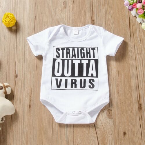 Baby Summer Clothing Newborn Infant Kids Baby Boy Girl Short Sleeve Bodysuit Jumpsuit Letter Clothes Outfit 0-18M