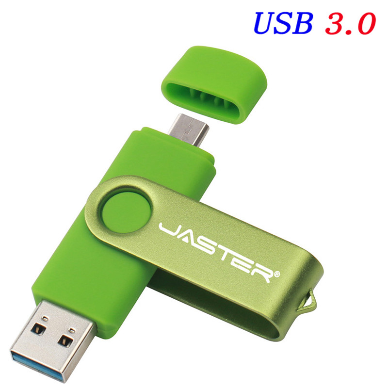 USB 3.0 OTG 64GB Black 2 in 1 Flash Drive 32GB Waterproof 16GB Plastic pendrive 8GB U disk 4GB Memory Stick Business: green / 8 GB