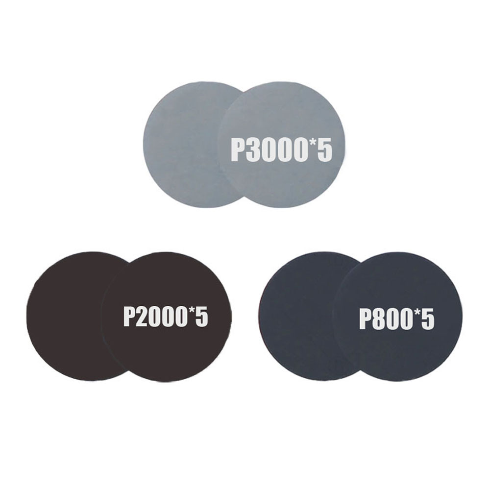 Water Schuurpapier 3 Inch 75 Mm Schuurschijf 800 1000 2000 3000 Grit Droog Polijsten Schuurpapier Schuurmiddelen Voor auto Detaillering: Bruin