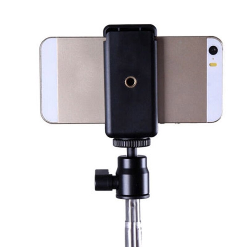 Durable Mobile Phone Clip Adapter Universal for Tripod Monopod Holder Clamp Bracket Stand Holder Mount Black